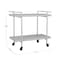 Martha Stewart Liam 2-Tier Gray Mobile Office Storage and Printer Cart w/Brushed Nickel Frame NAN-JH-17107-GY-MS - alternate 5